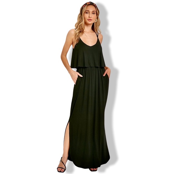 Strappy-Back Flounce Maxi Dress - Picture 8 of 8